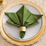 serviette de table lys vert