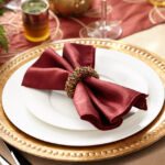 burgundy napkin