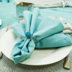 serviette turquoise