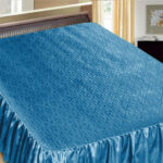 bedspread with satin ruffle