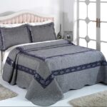 gray plain bedspread