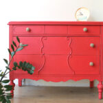 pink dresser