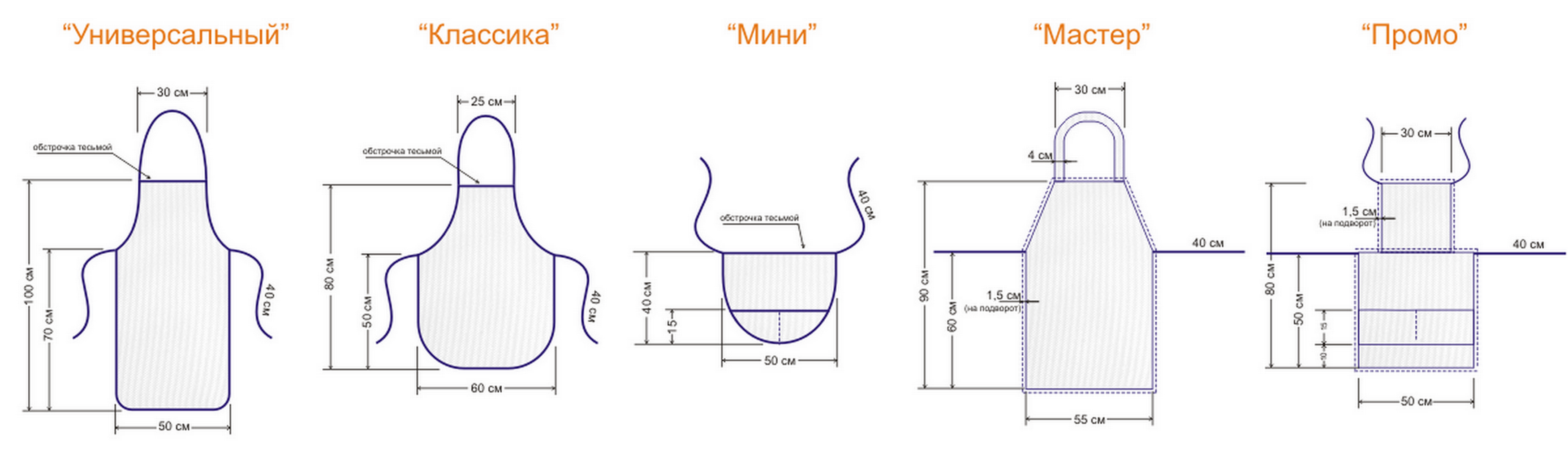 различни модели престилки