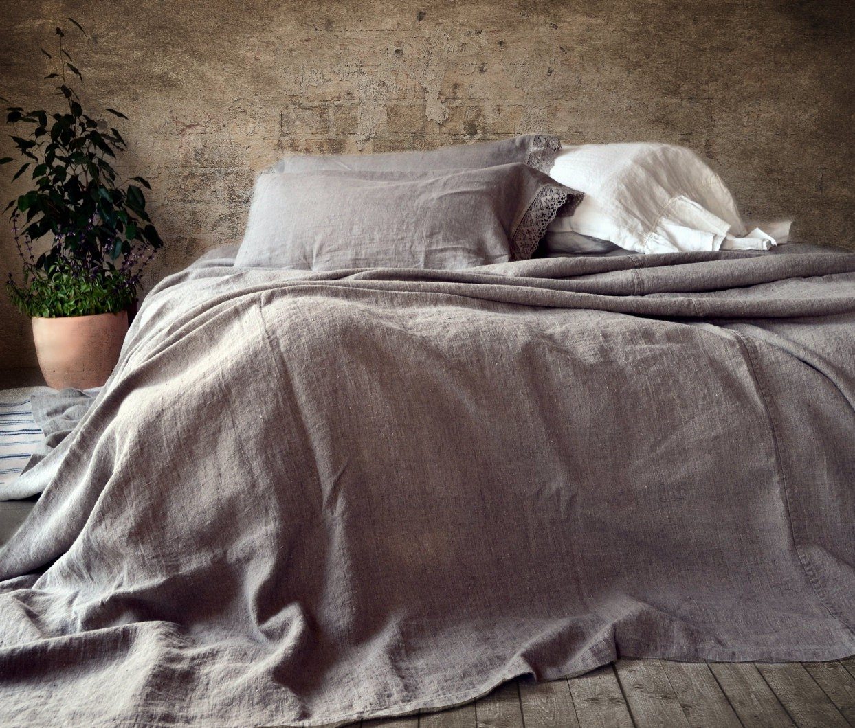 bedspread in loft style