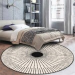 round carpet to the bedroom