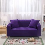 purple sofa cover