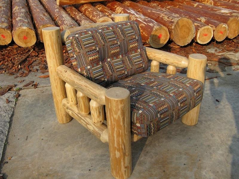 chair with log back