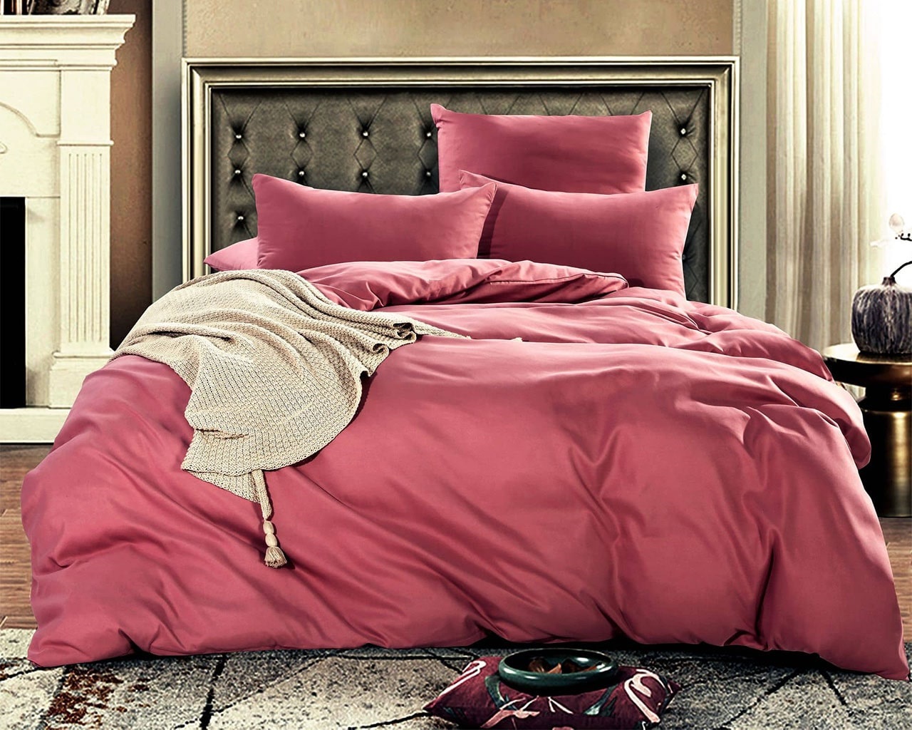 pink bed