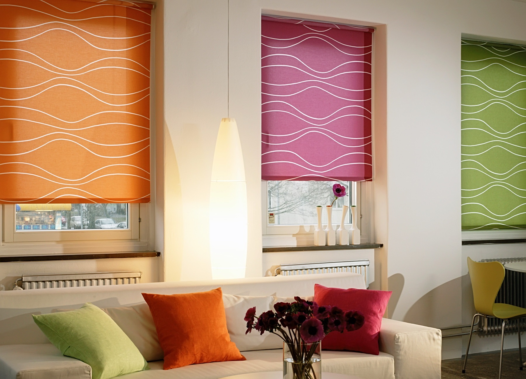 roman blinds in the nursery