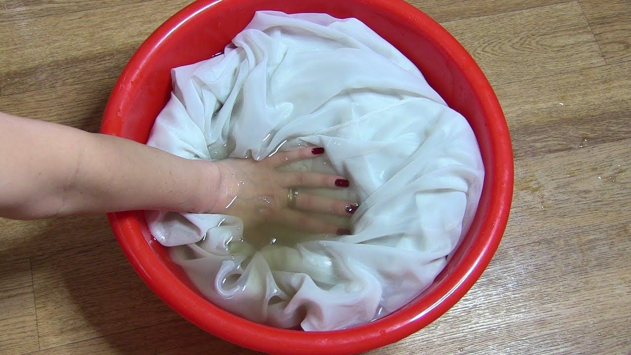 soaking tulle in water