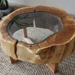 log table with glass top