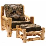 armchair made of logs