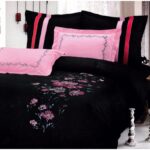 black bed