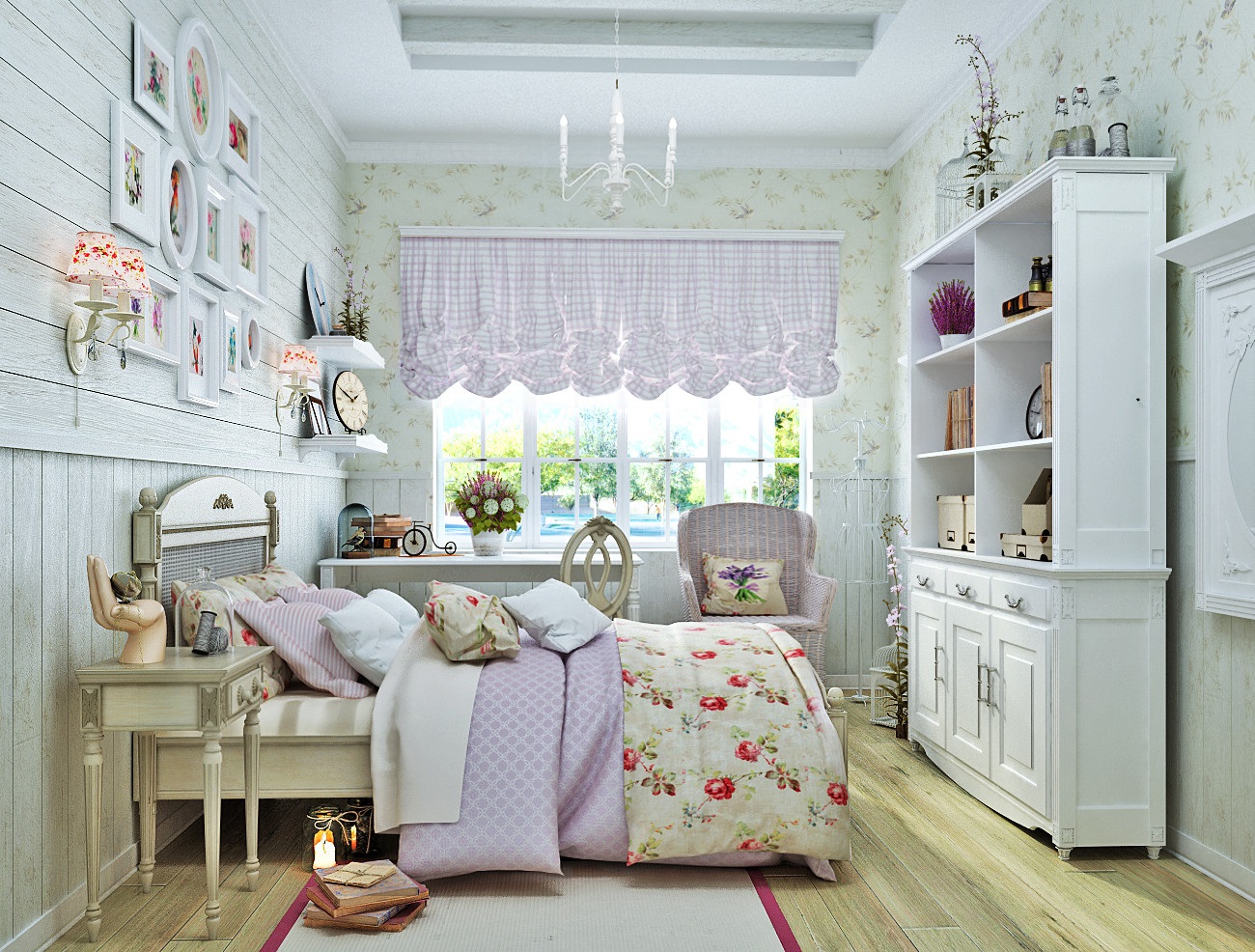 roman blinds in the nursery