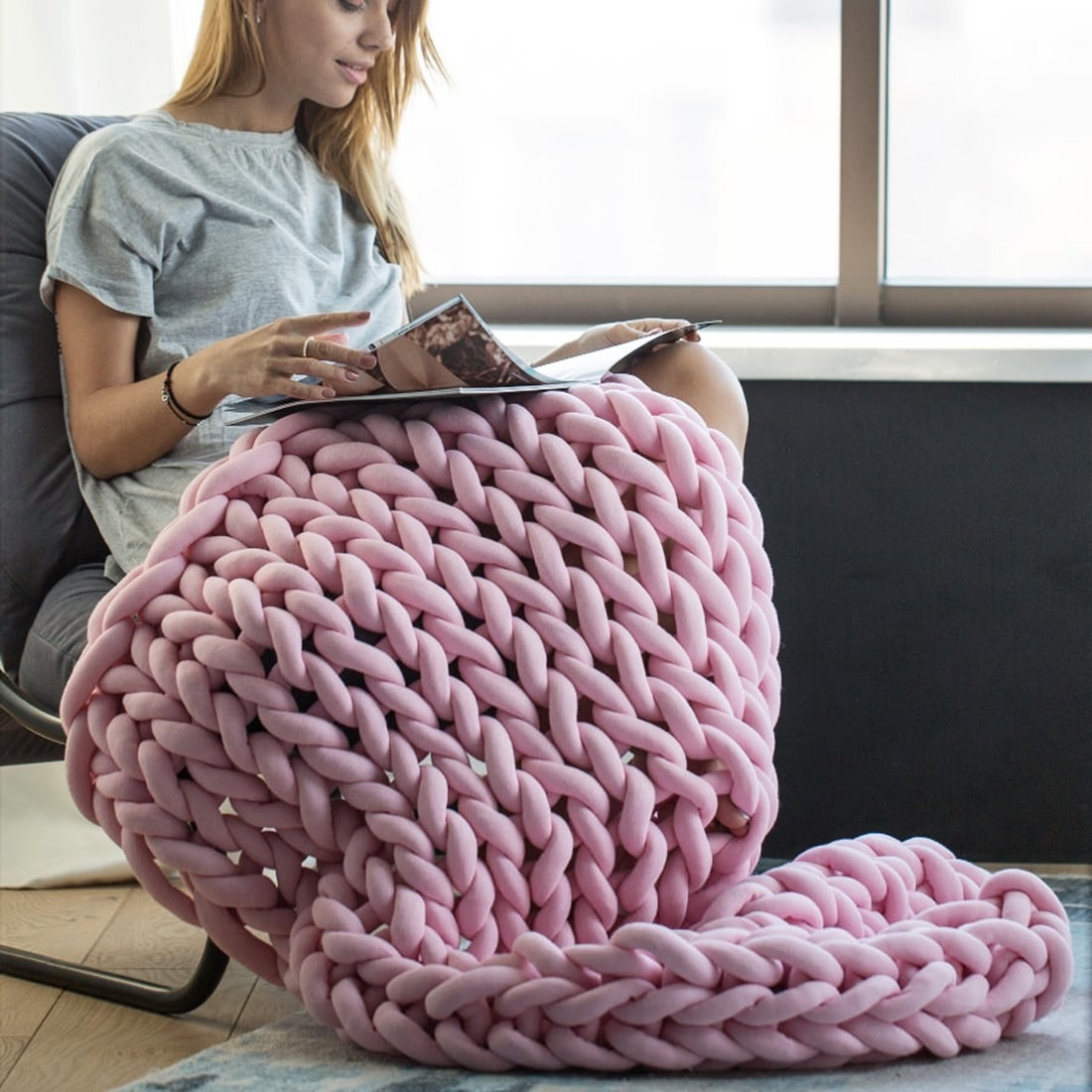 how to knit a blanket